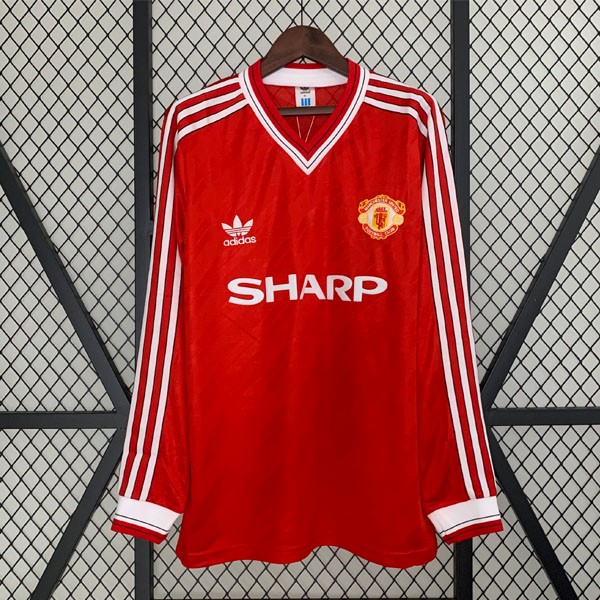 Tailandia Camiseta Manchester United 1ª ML Retro 1986 1988